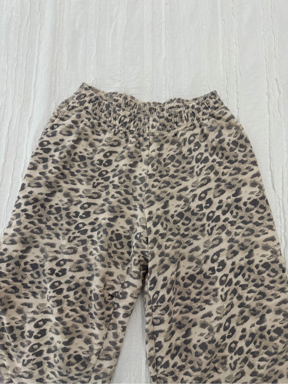 Aerie Go-To Slouchy Sweatpant Leopard Print Wide Leg Lounge Pants - Picture 5 of 6